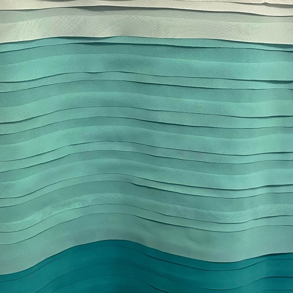 Ann Taylor ombré tank with blue-teal chiffon layers - Picture 2 of 6